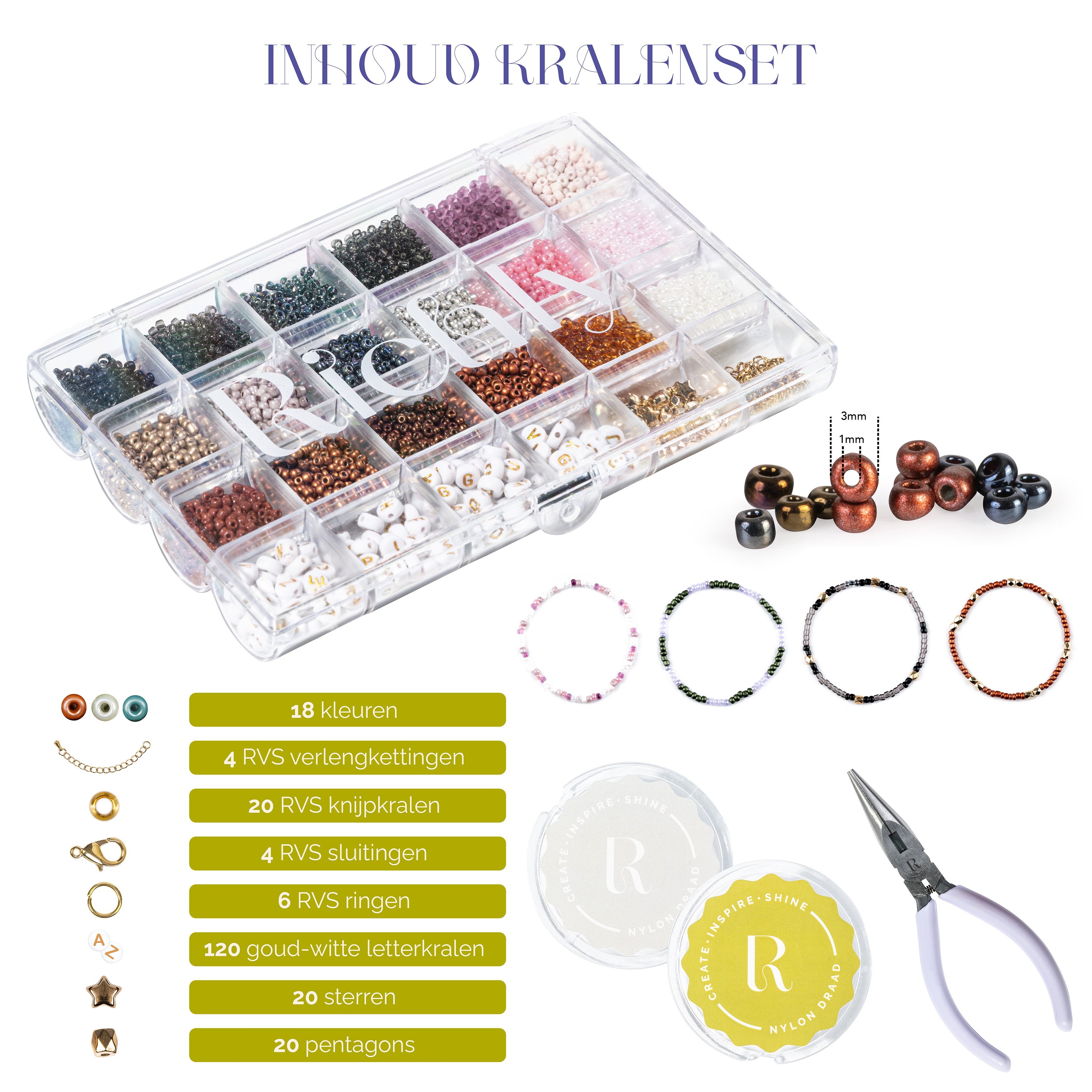 Kralenset Luxe Glaskralen
